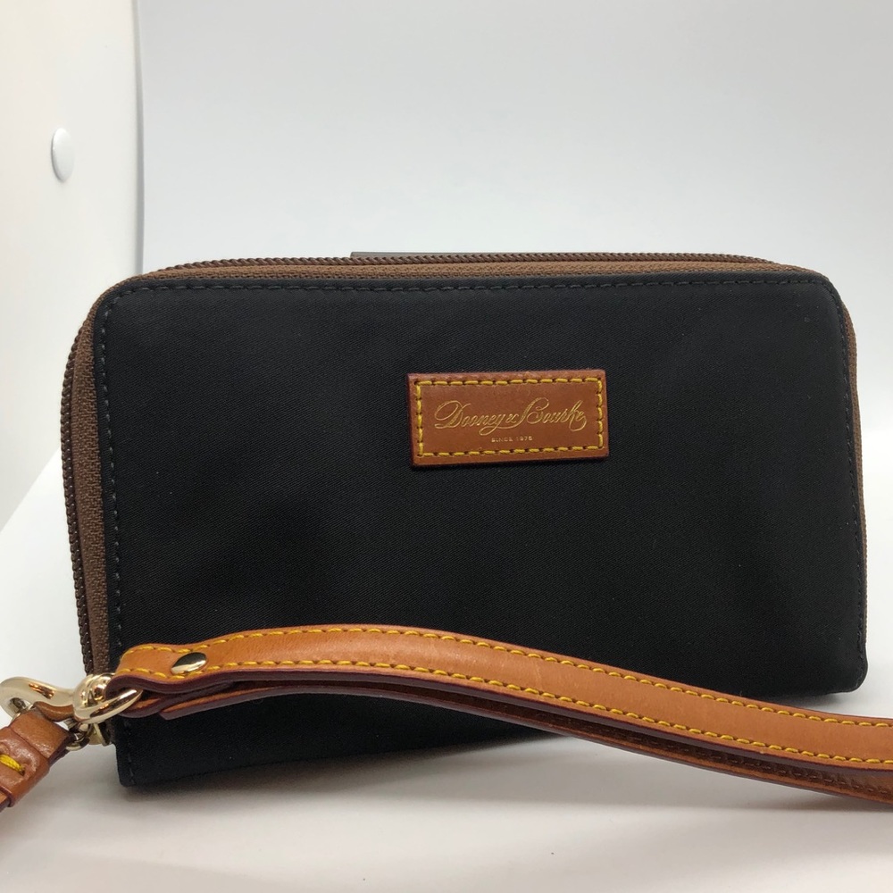Dooney & Bourke Black and Leather Wristlet/Wallet